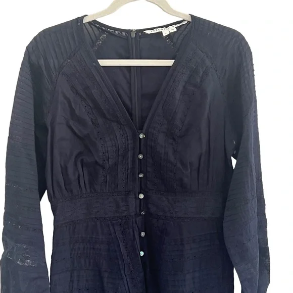 $498 Veronica Beard Addilyn Dress in Ink blue Size 6 Revolve Shopbop - Picture 7 of 11